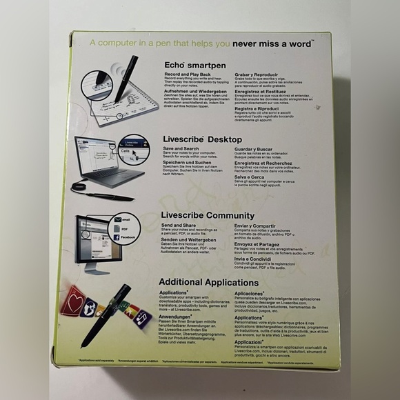 Livescribe 4 GB Echo Smartpen Brand New Sealed - Picture 6 of 7